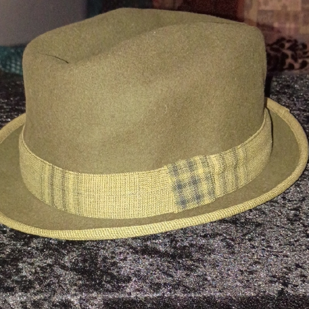 Classic Olive Fedora Hat